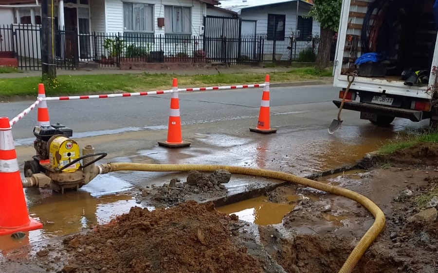 Aguas Décima informó emergencia esta tarde en Autoconstrucción